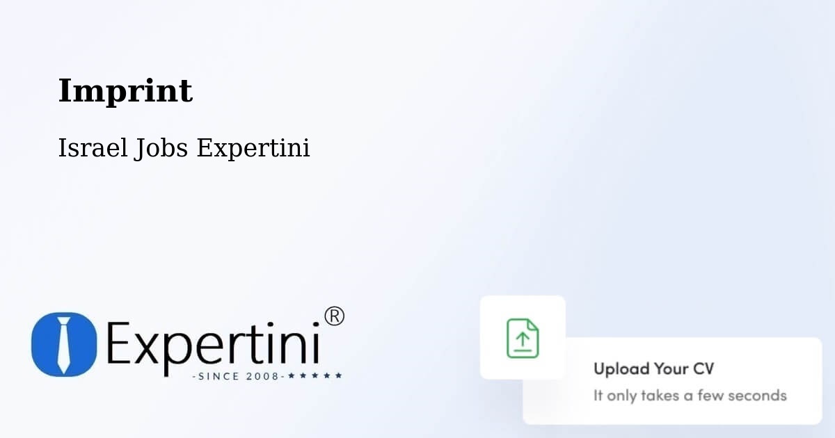 Imprint – Kafr Mandā - Israel Jobs Expertini